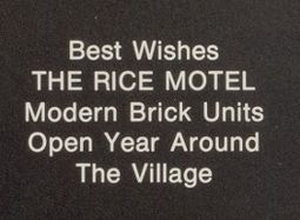 Rice Motel (South Bay Motel Apartments) - 1973 Yearbook Ad (newer photo)